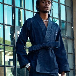 RL LS Indigo Kimono